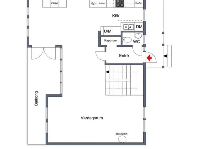 Floor plan for Gillevägen 16