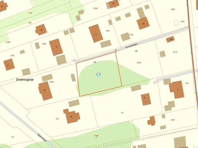 Planritning för Hornuddavägen 13C