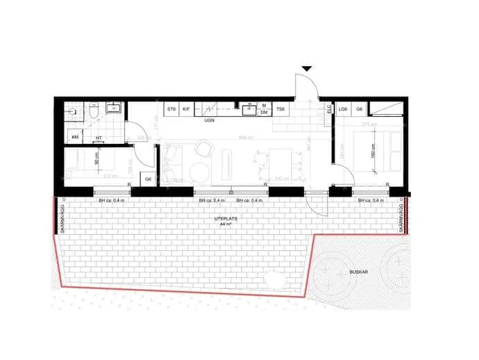 Planritning för Kabinbanevägen 16