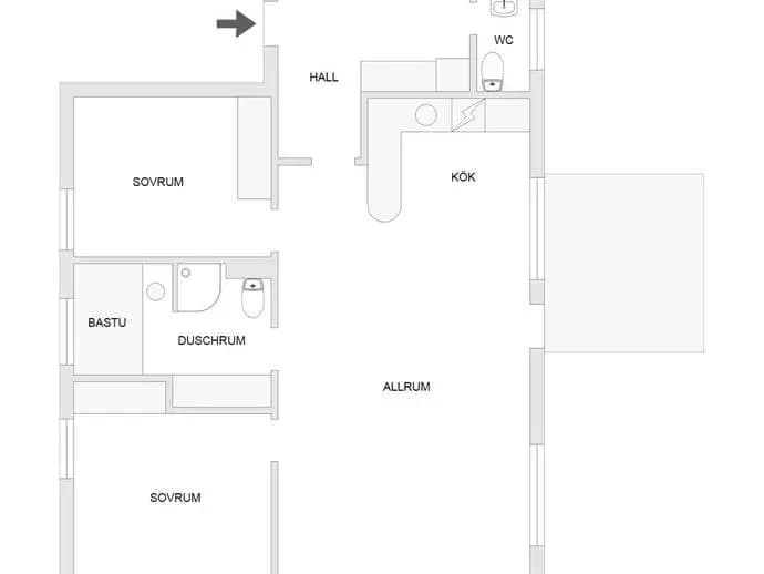 Floor plan for Åre Strand 4B4 v.2