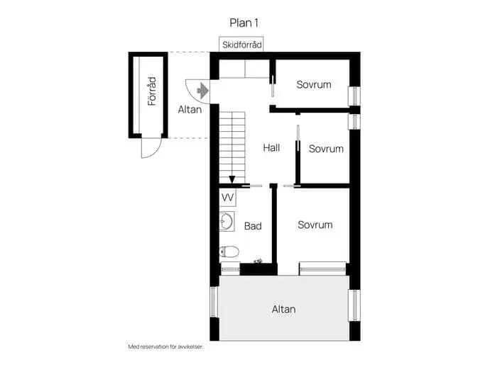 Floor plan for Svarttjärnsvägen 36B