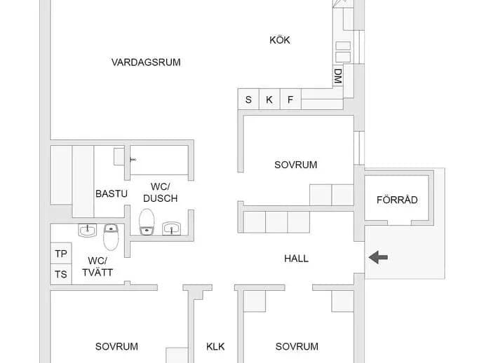Floor plan for Björnenvägen 21D (A)