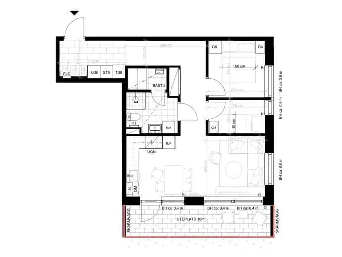 Floor plan for Kabinbanevägen 14, The Lodge
