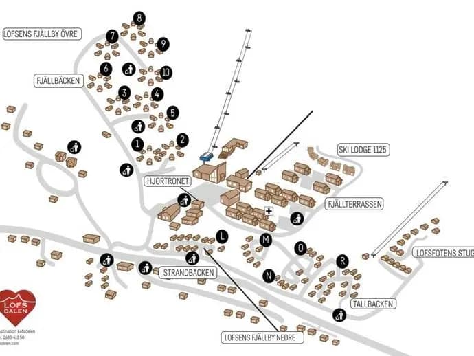 Floor plan for Lofsens Fjällby hus N9 andel 3, 4 , 5 och 6 (1/6 del)