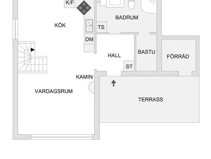 Planritning för Björnen Copperhill 20B (G)