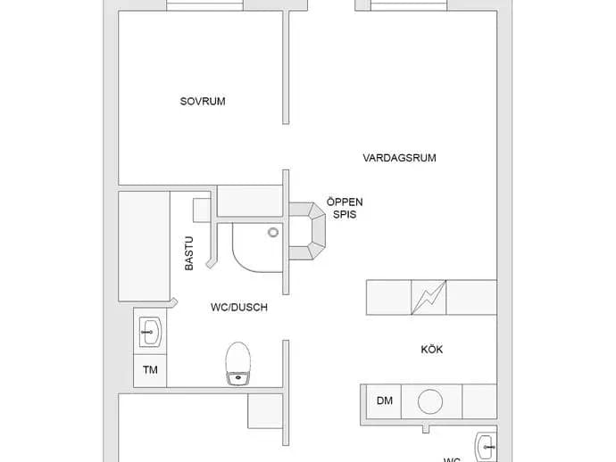 Floor plan for Åre strand 7A3 v.47