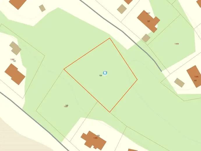 Planritning för Finnvallklumpen 136
