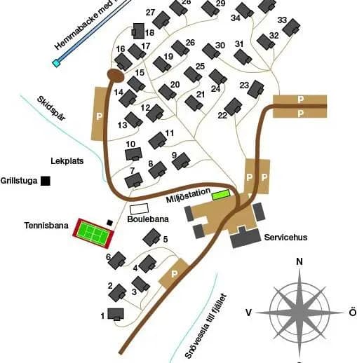 Floor plan for Brf.Fjällbyn Torpvägen 8. V15 ,hus 13B