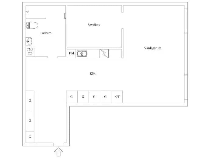 Floor plan for Berggränd 14