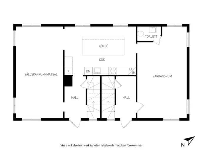 Floor plan for Backvägen 6-8