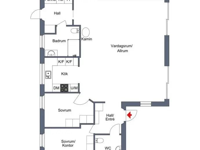 Floor plan for Västergarn Lauritse 148E