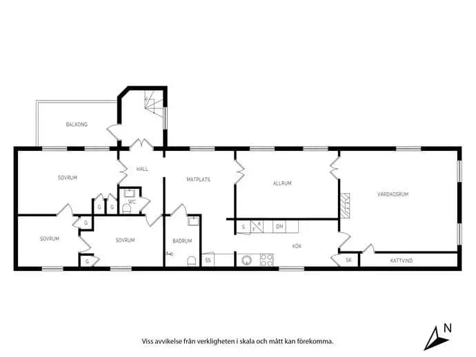Floor plan for Strandgatan 24