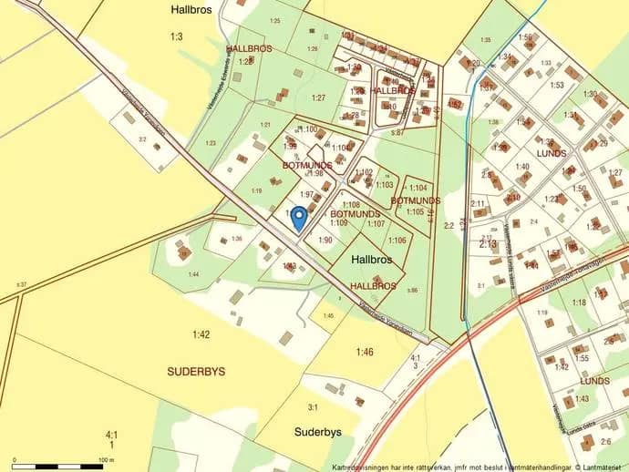 Planritning för Västerhejde Hallbrosvägen 18C