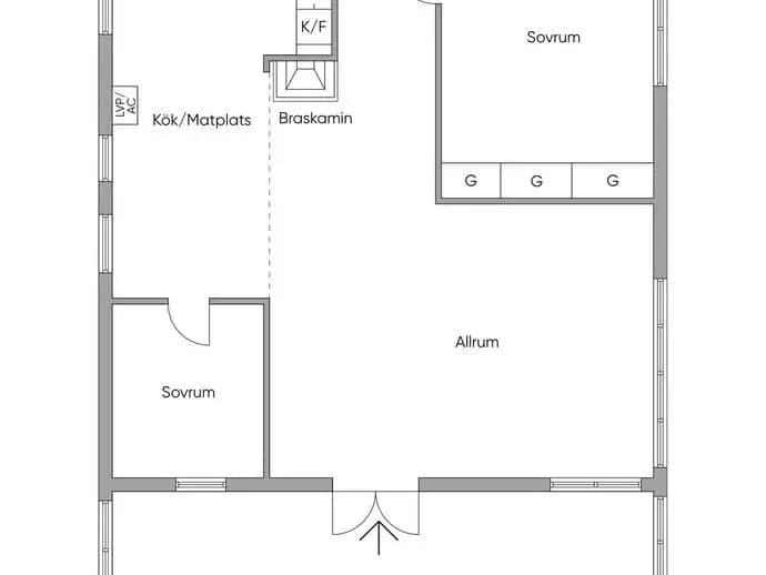 Planritning för Gnisvärdsvägen 9B