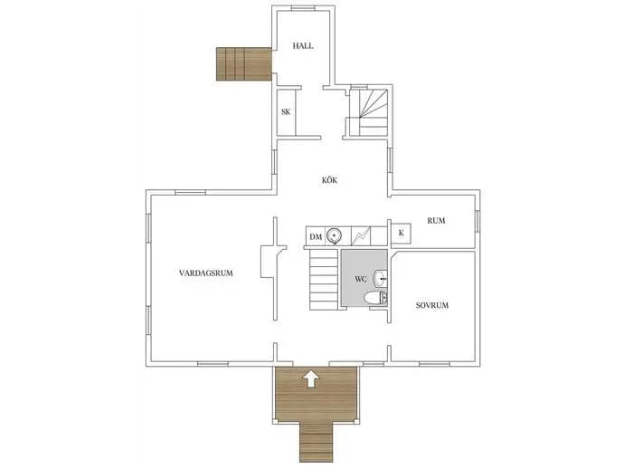 Floor plan for Väte Hassle 809