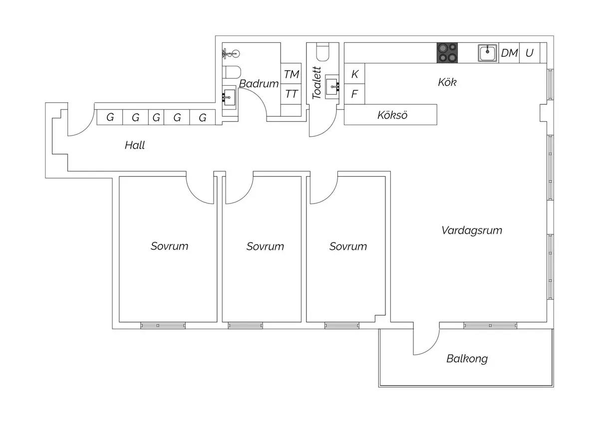 Floor plan for Runstenstorget 4