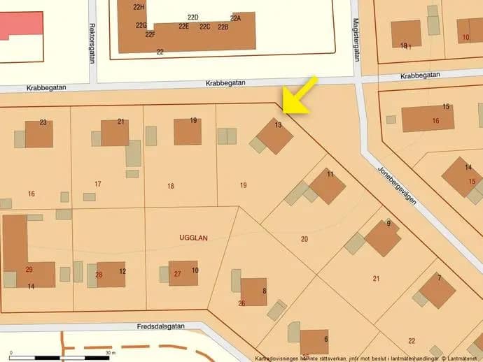 Planritning för Jonebergsvägen 13
