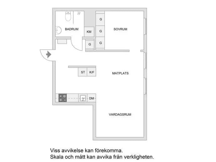 Floor plan for Vintergatan 2B