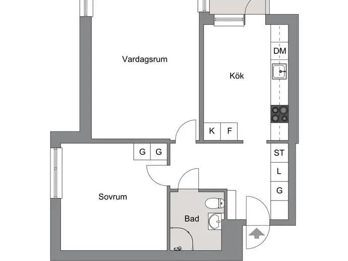 Planritning för REKYLGATAN 2