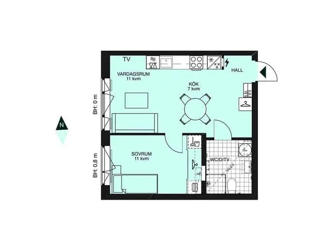 Planritning för Bataljonsgatan 18