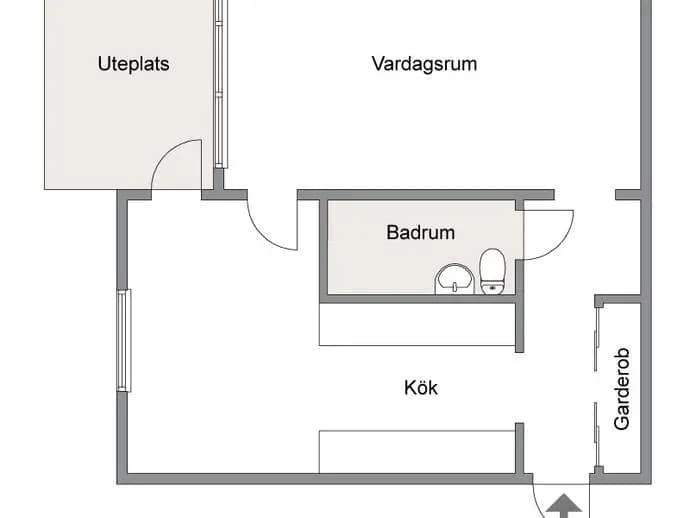 Floor plan for Skiftesvägen 17B