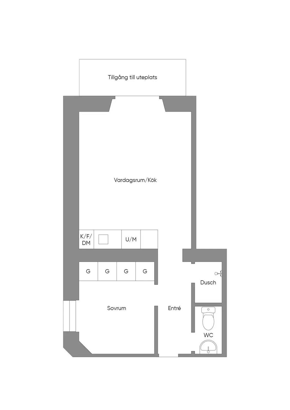 Floor plan for Vikingagatan 26