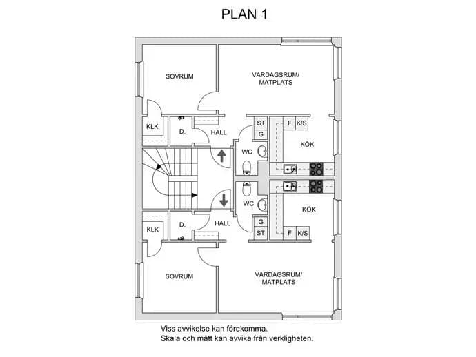 Floor plan for Funkisvägen 3