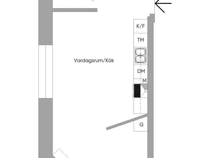 Floor plan for Brämaregatan 9B