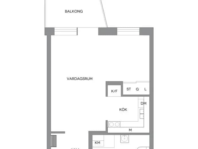Planritning för Stora Varvsgatan 35D