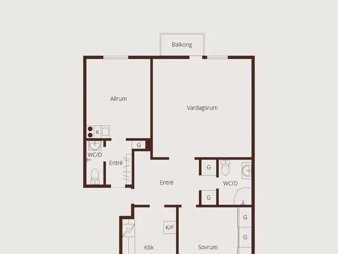 Floor plan for Västra Nobelgatan 30A