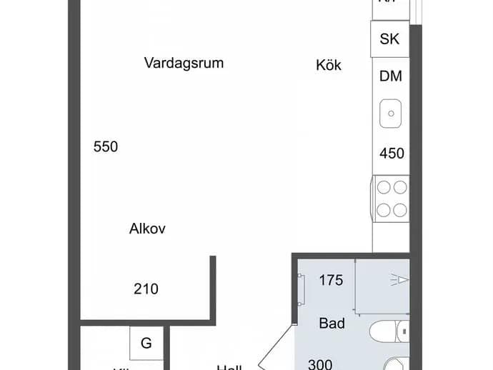 Floor plan for Munkhättevägen 15b