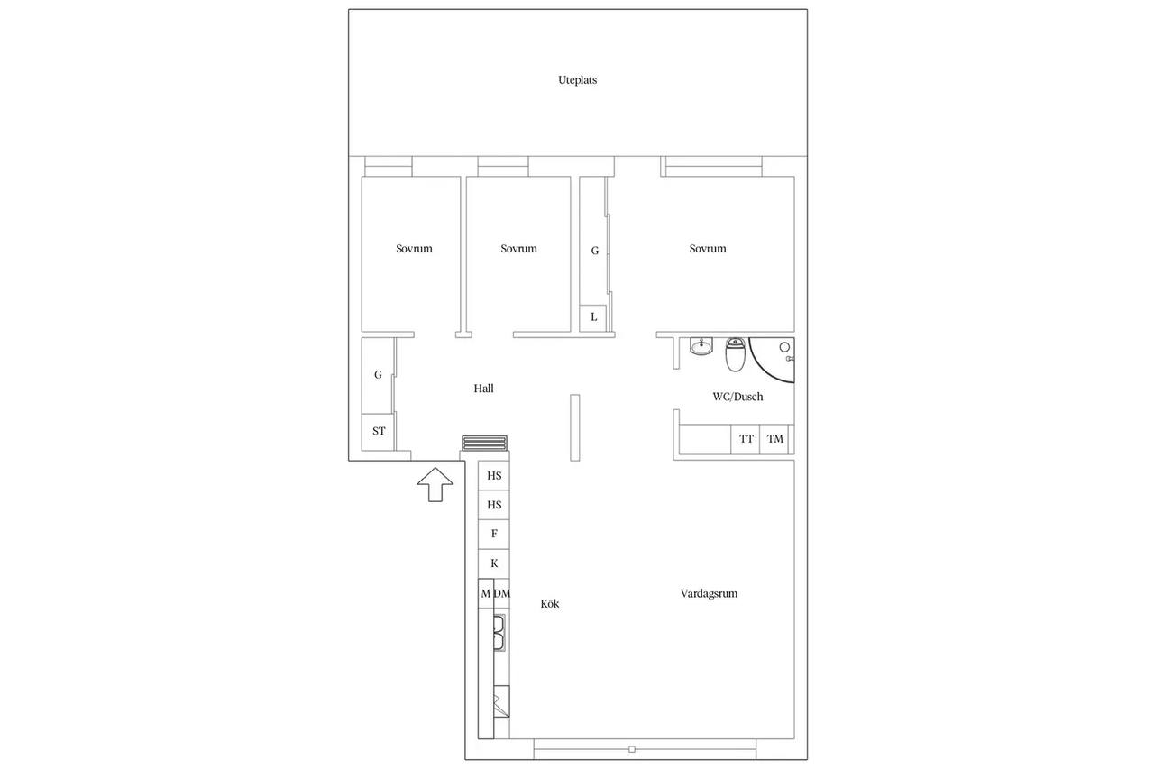 Floor plan for Odengatan 30