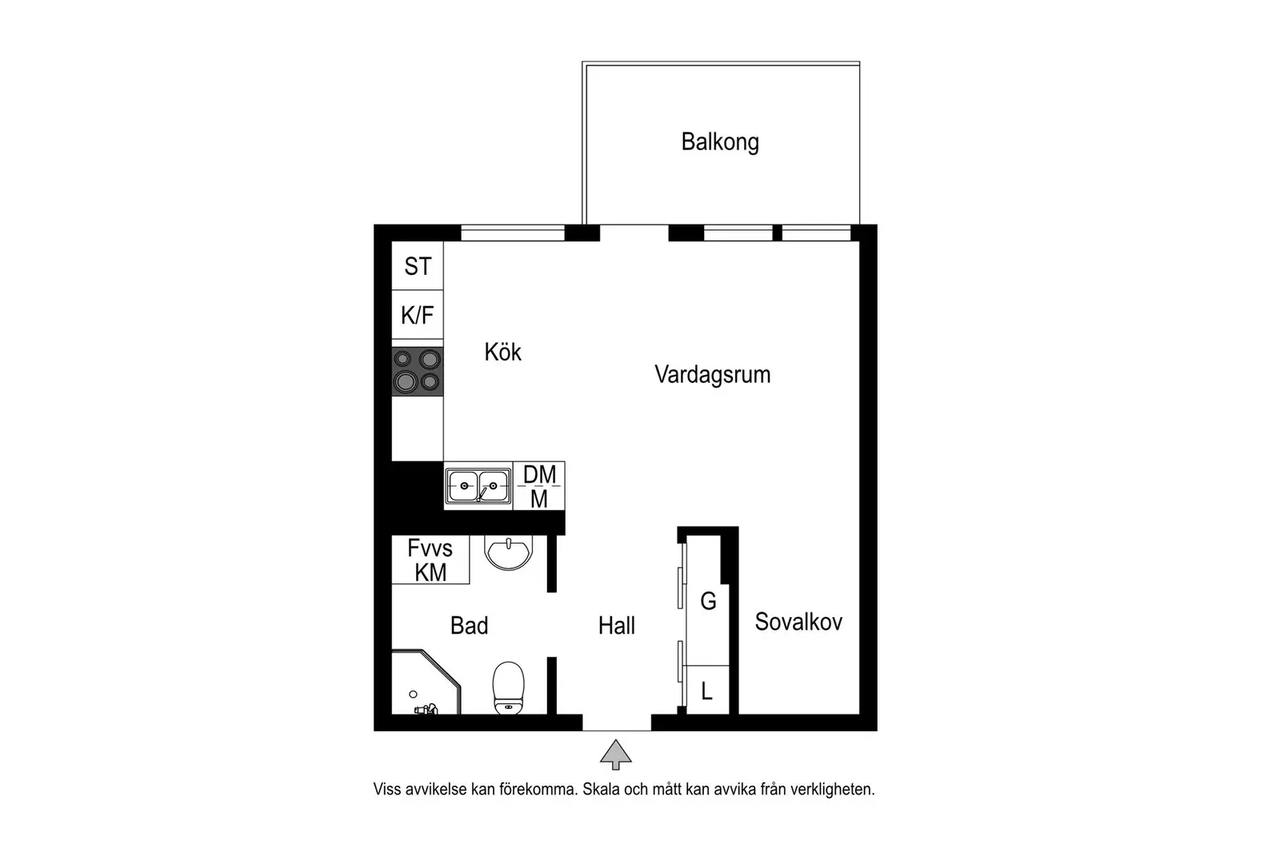 Floor plan for Hyllie Boulevard 7B