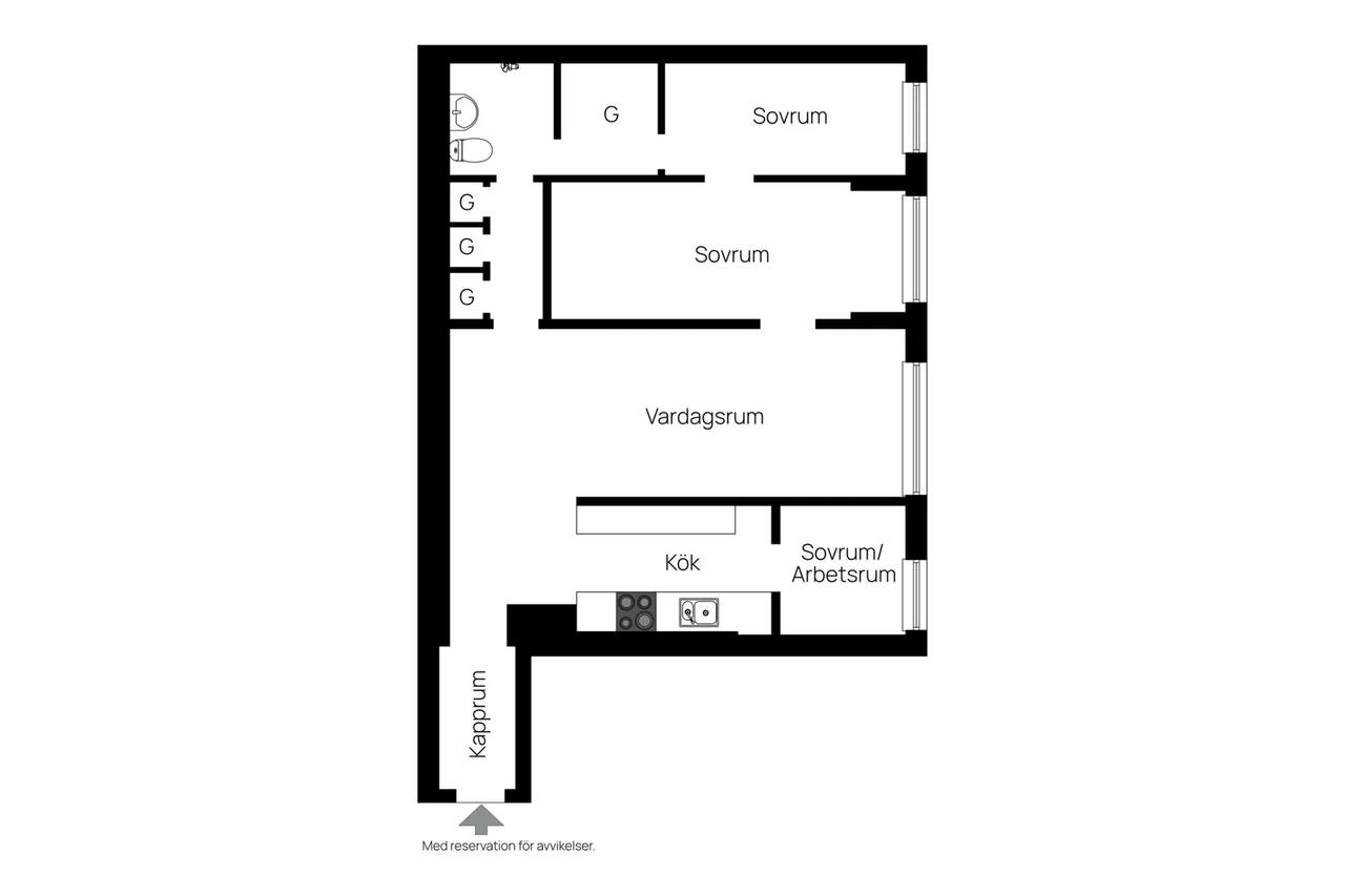 Planritning för Levertinsgatan 3