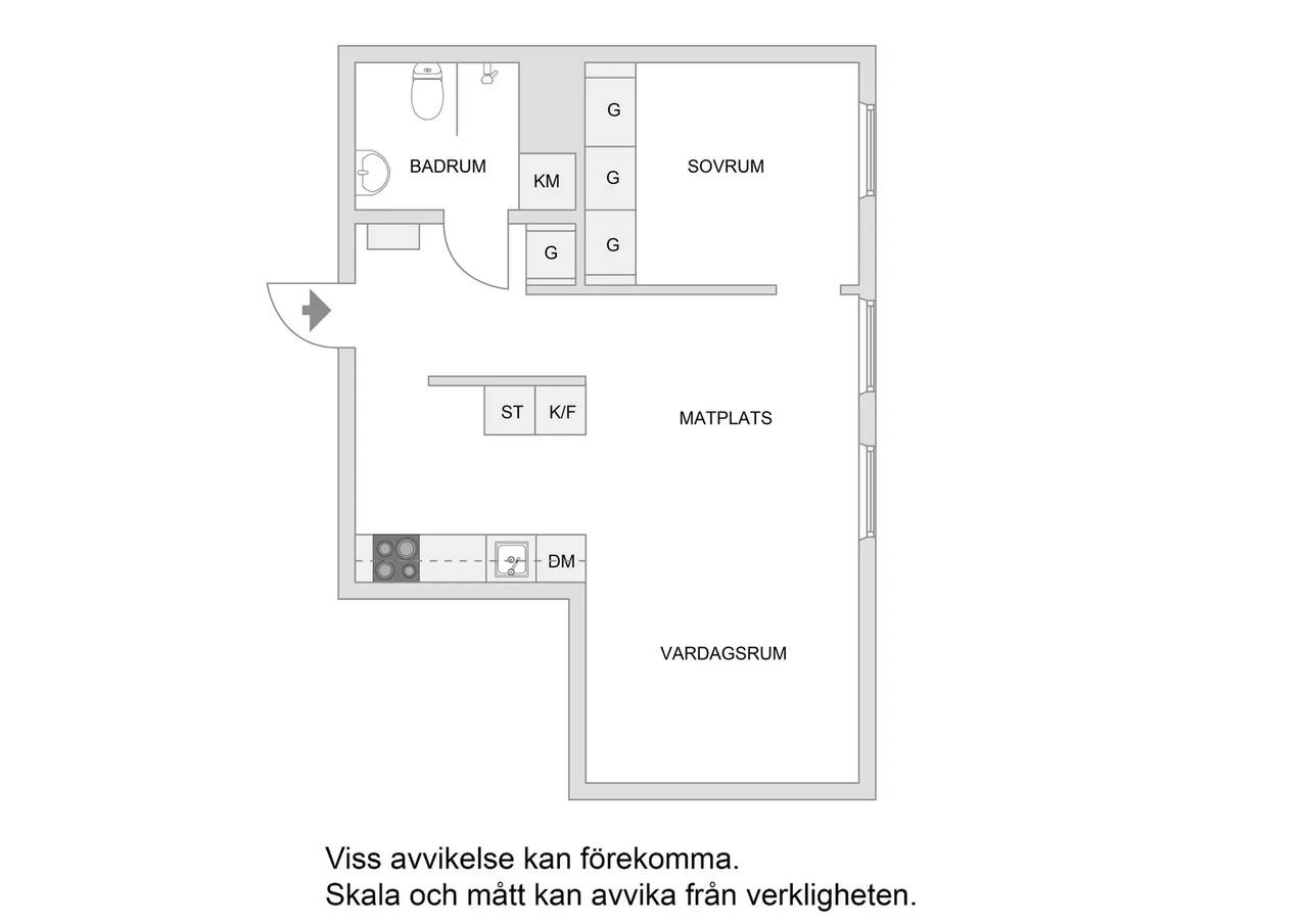 Floor plan for Vintergatan 2b