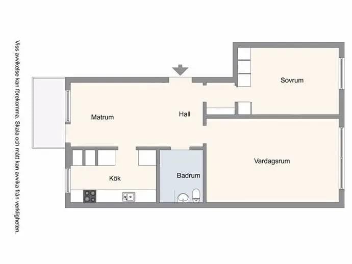 Floor plan for Åkersbergavägen 1 B