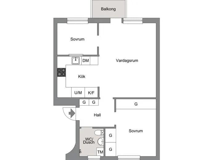 Floor plan for Getfotsvägen 5