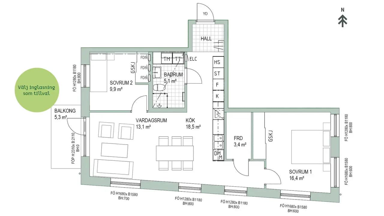 Floor plan for Sjöfartsgatan 30