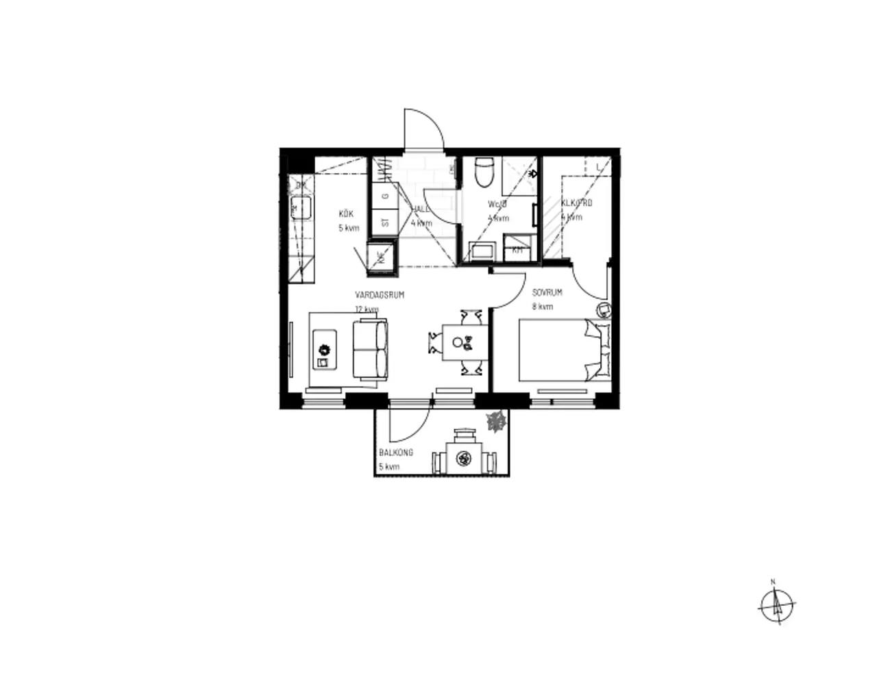 Floor plan for Gaffelseglet 12