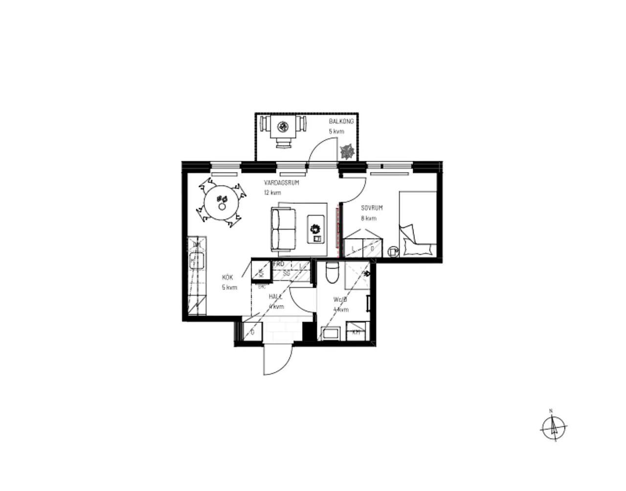 Floor plan for Gaffelseglet 12