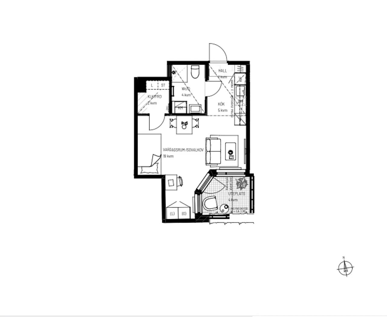 Floor plan for Gaffelseglet 12