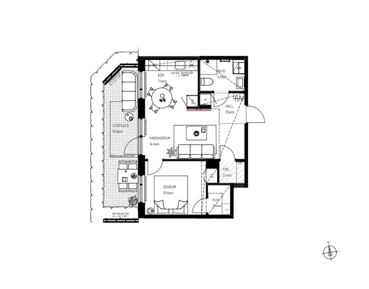 Floor plan for Gaffelseglet 14