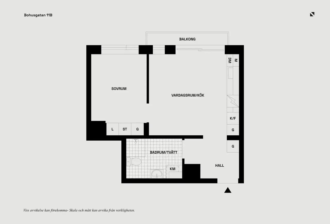 Planritning för Bohusgatan 11B