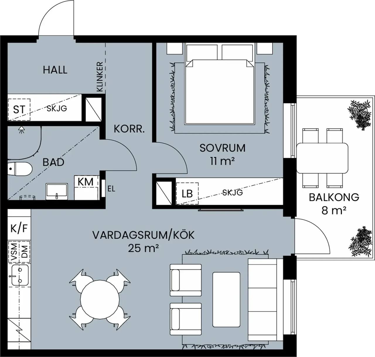 Floor plan for Ingrid Wallbergs gata 67