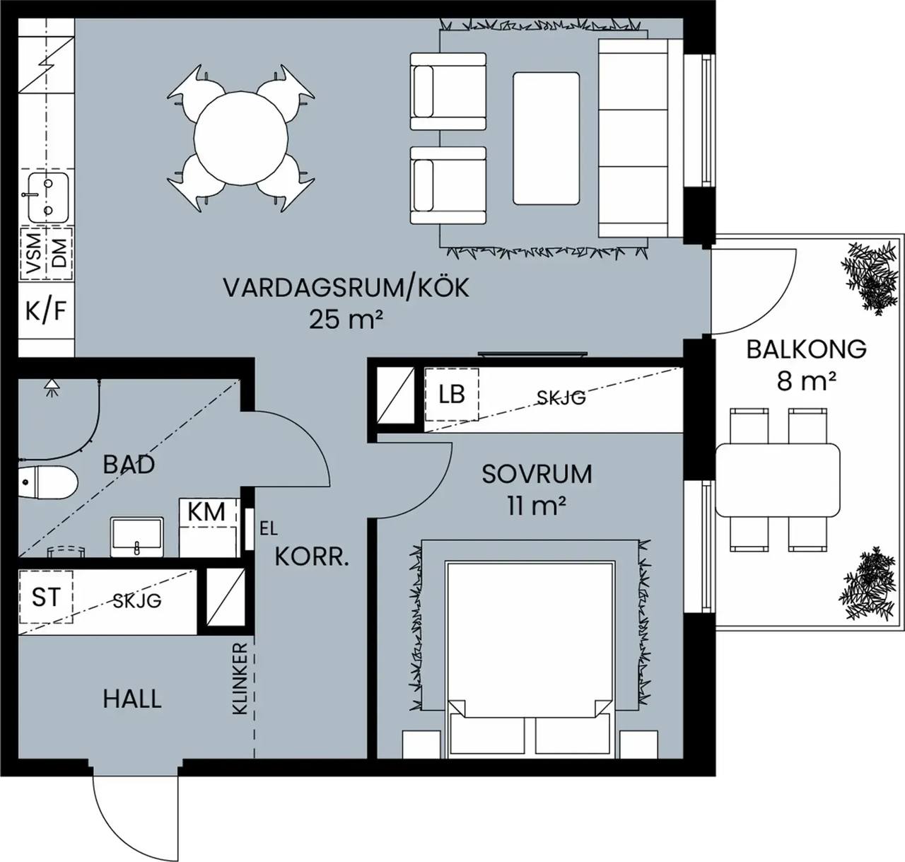 Floor plan for Ingrid Wallbergs gata 65