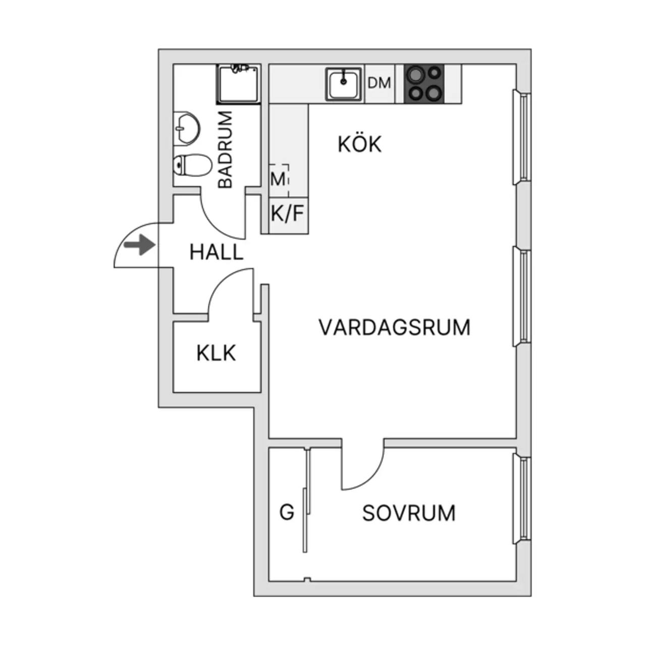 Planritning för Västra Stillestorpsgatan 11