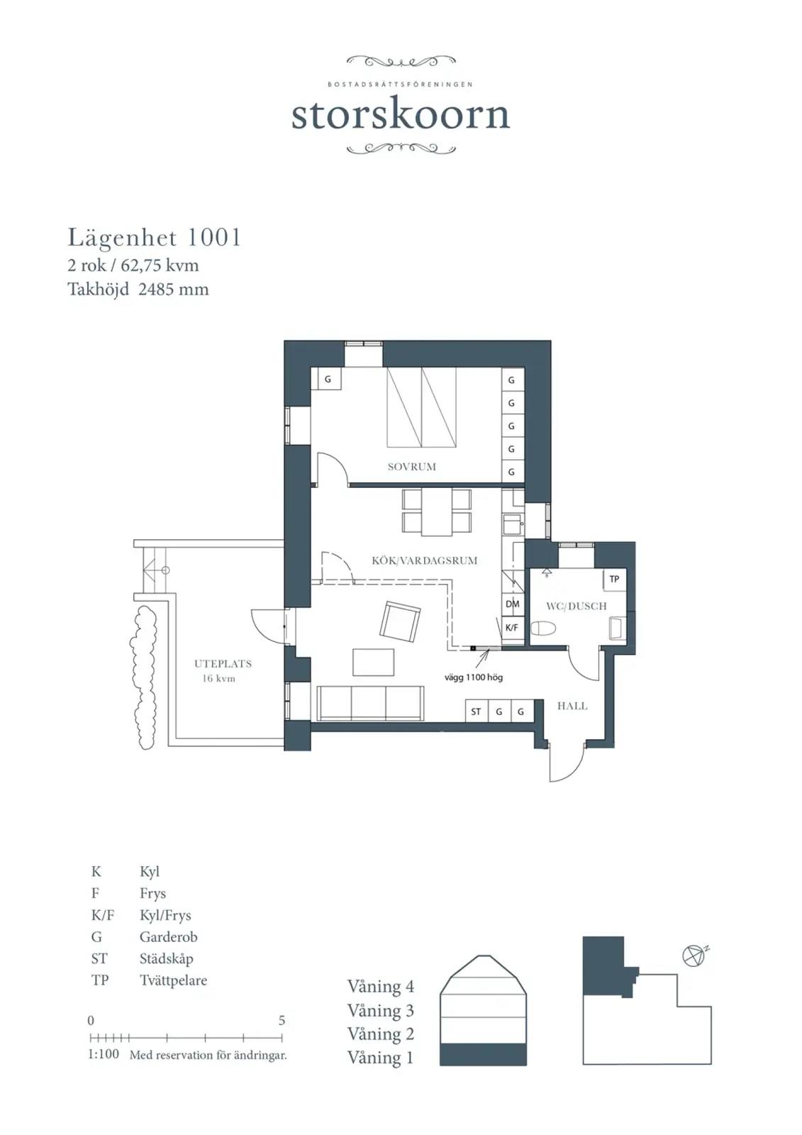 Floor plan for Skolgatan 3