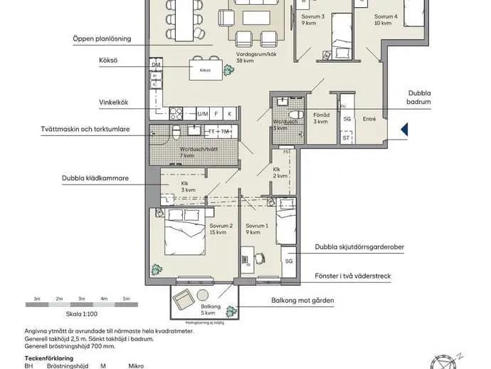 Floor plan for Siktargatan
