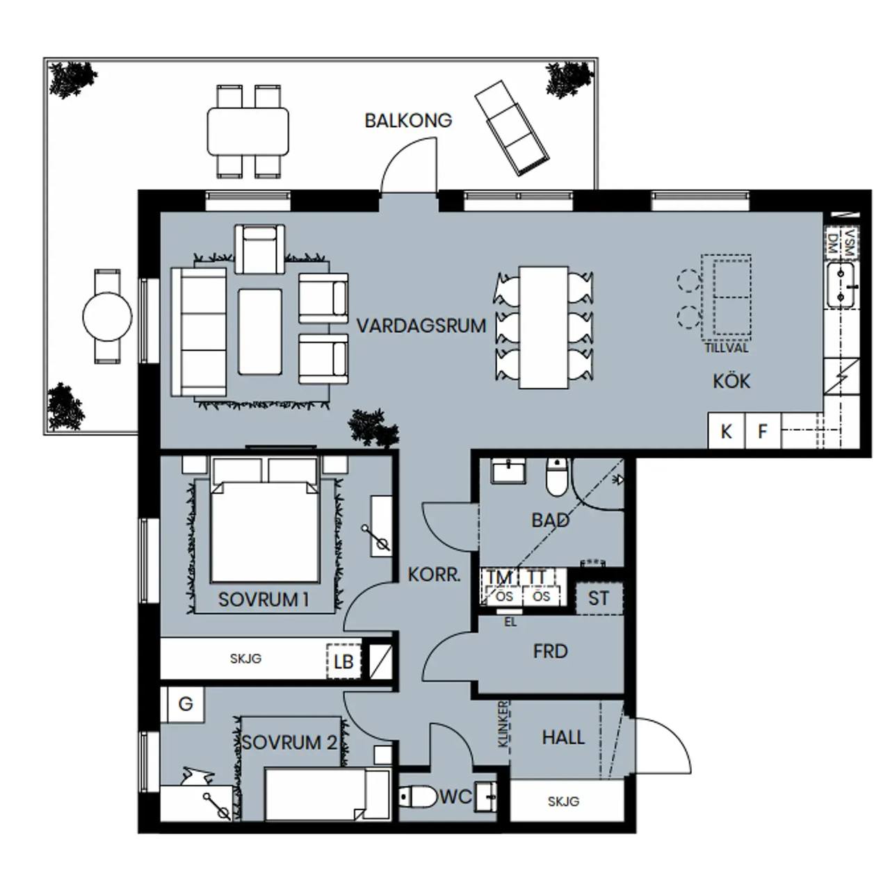 Floor plan for Ingrid Wallbergs gata 20