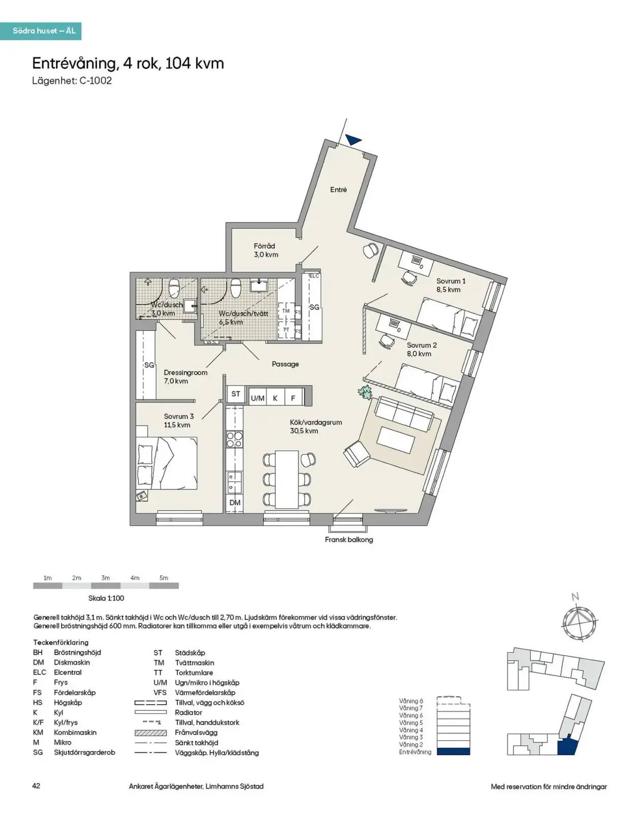 Floor plan for Rosengrens gata 33